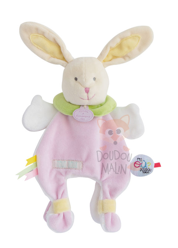  tatoo cape baby comforter pink green rabbit tout doux 